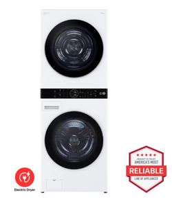 Single Unit LG WashTower™ with Center Control™ 5.0 cu. ft. Front Load Washer and 7.8 cu. ft. Electric Ventless Heat Pump Dryer, WKHC252HWA, New unopen