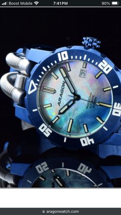 Brand New Aragon Hydraumatic 44mm Watch. Only 20 Made In Each Execution (IP Blue In 44mm)