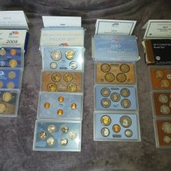 2008,9, 10 And 12 Mint Proof Sets