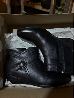 ANDREA WEDGE BOOTIES BLACK BOOTIES BOTINES DE MUJER