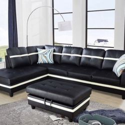 Sectional And Ottoman 