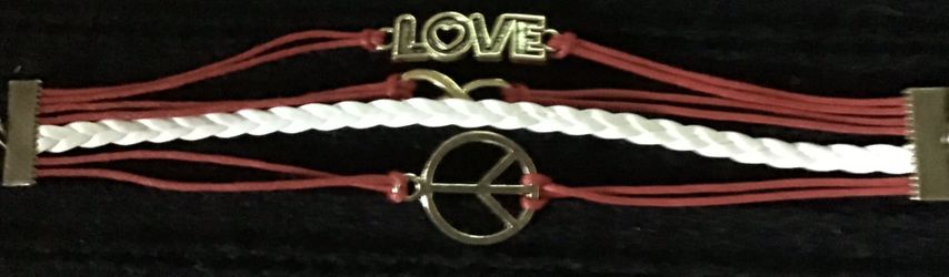 New leather charm bracelet