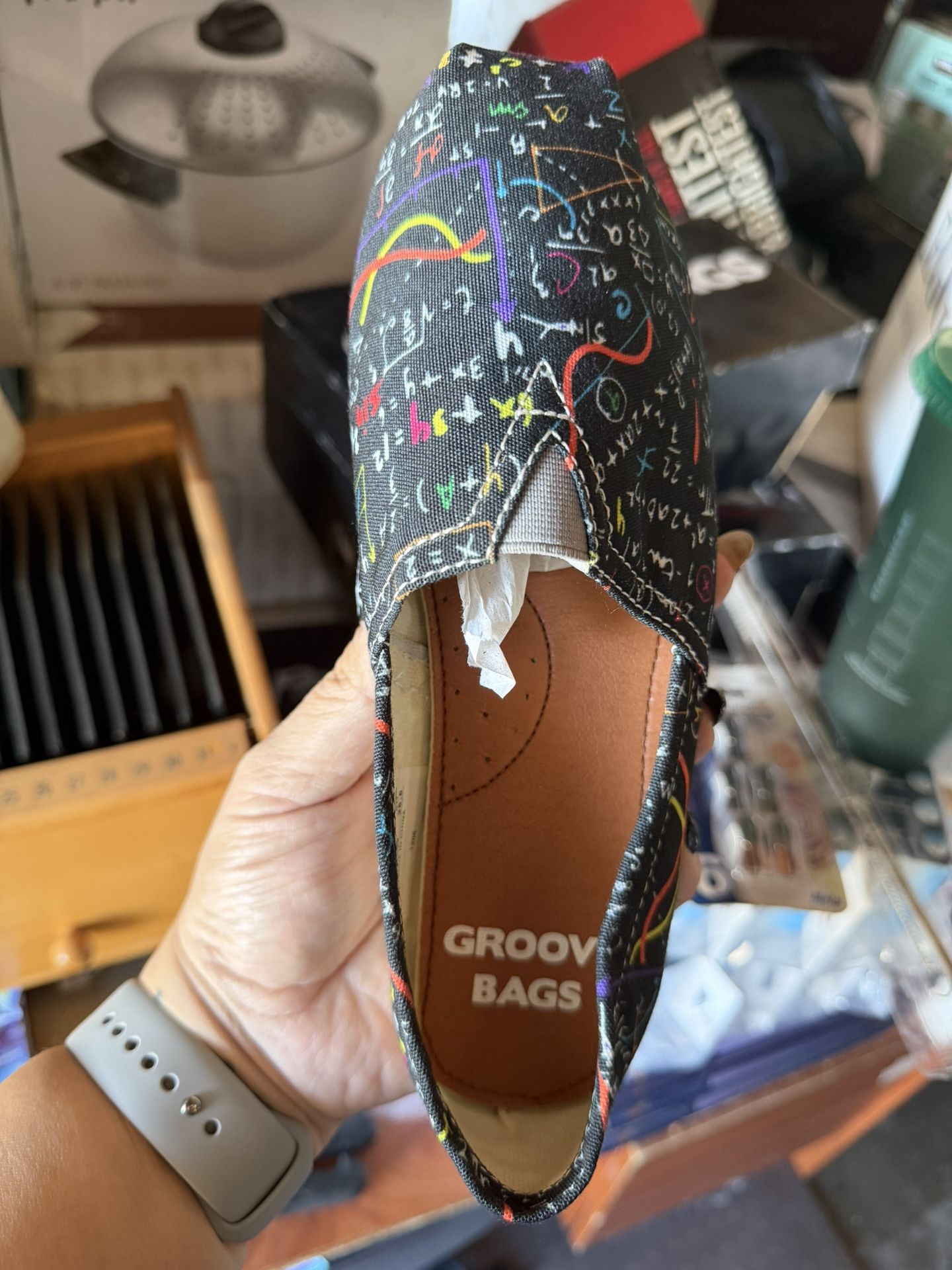 New Math Themed Shoes Size 6 Women