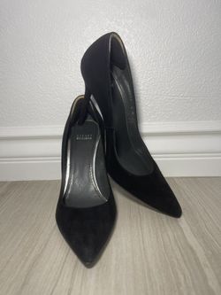 Stuart Weitzman Velvet Heels Pump Black 8