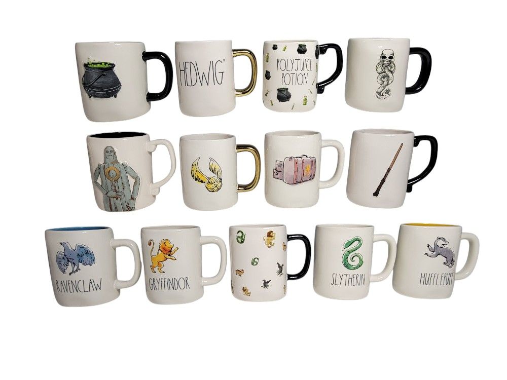 Lot Of 13 Rae Dunn Harry Potter Wizarding World Mugs
