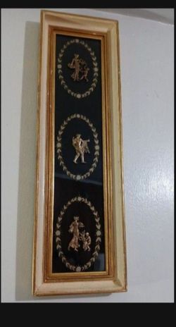 VINTAGE CLIFFORD ART STUDIO, INC NEW YORK WALL ART SET OF 2 / 20"×6.5"