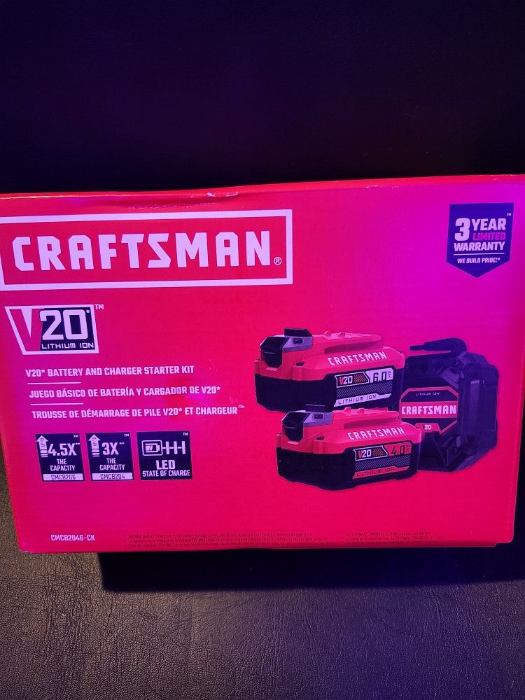 Craftsman V20 Battery & Charger Starter Kit