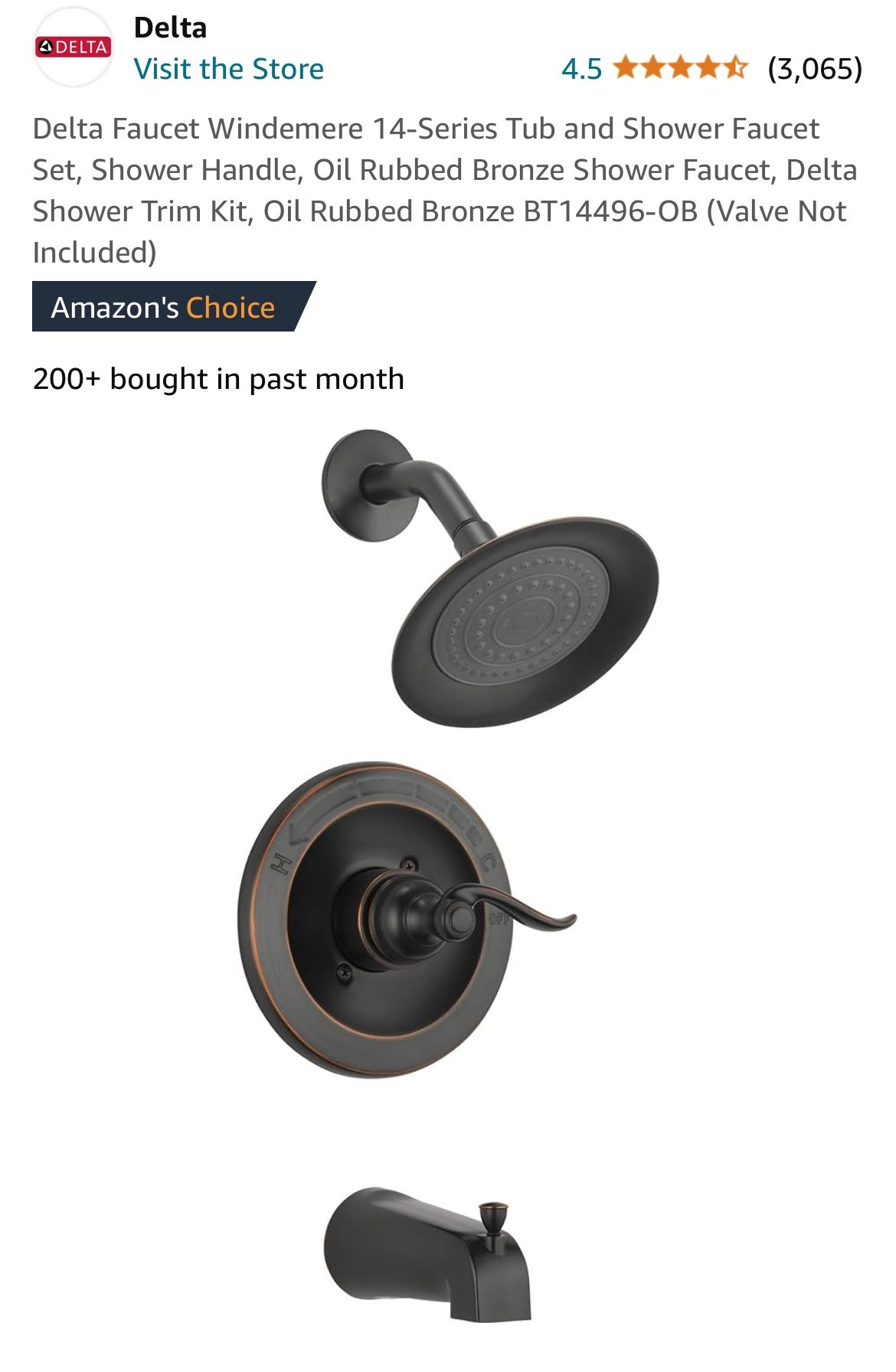 Delta Faucet Windemere 14 Series Tub and Shower Faucet Set, Shower Handle, Oil Rubbed Bronze Shower Faucet, Delta Shower Trim Kit, Oil Rubbed Bronze B,All Products : American Fashion Style Bags On Sale