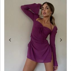 Long sleeve mini dress
