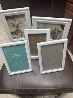 White Framed Picture Frames (5)