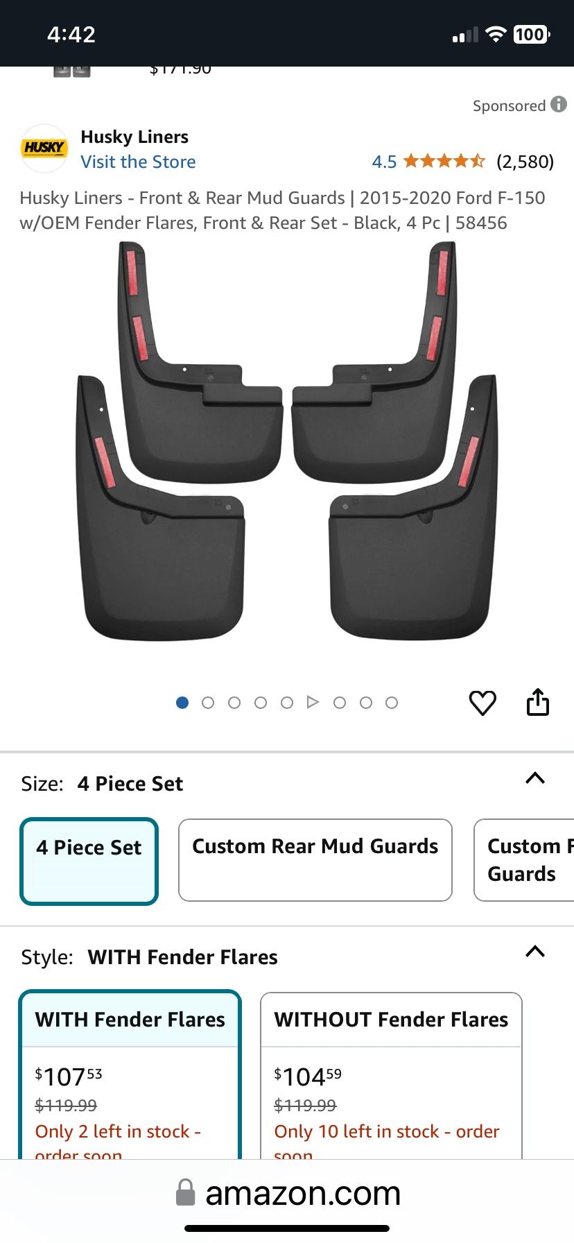 F-150 Mud Guards Set Of 4