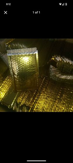 METALLIC BUBBLE MAILER GOLD 7 x 5 1/2