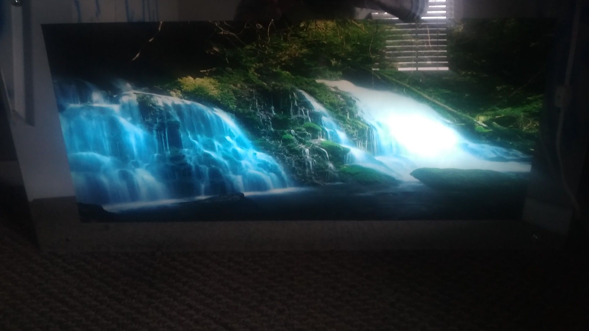 L.e.d waterfall art