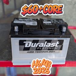 AGM Car Battery / Group Size 48/H6