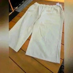 Velvet Heart Off White Pants Corduroy Wide Leg Cropped Pants  - Size 2X 