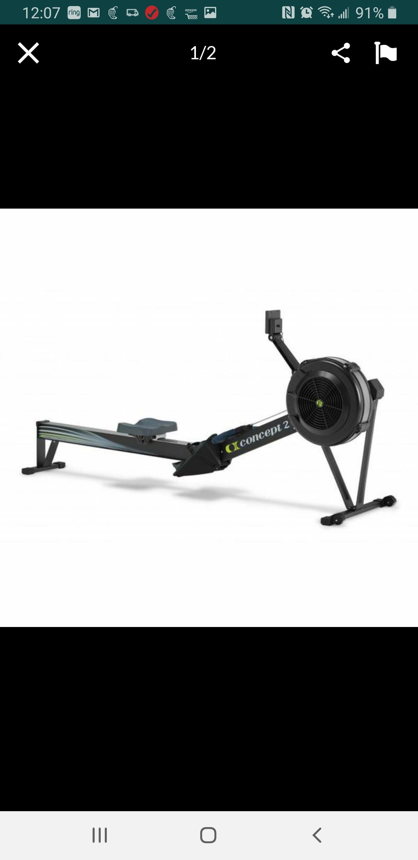 Concept2 Model D With PM5 Performance Monitor Indoor Rower Rowing Machine Black