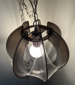 Vintage Mid Century Modern Filament String Swag Lamp from Sears