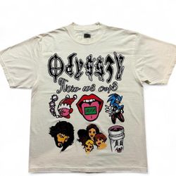 Odyss3y “HOW W3 COP3” high quality garment dyed heavyweight tee