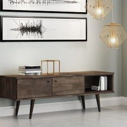 *BRAND NEW* 63 Inch TV Oak | Ideal Furniture For Indoor