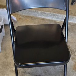 4x - Dark folding metal chairs