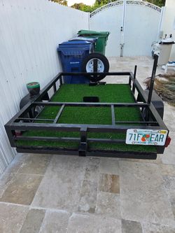 Open Steel Utility Trailer with Spare Tire