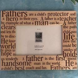Amerigo Father Maple picture frame 4x6 new