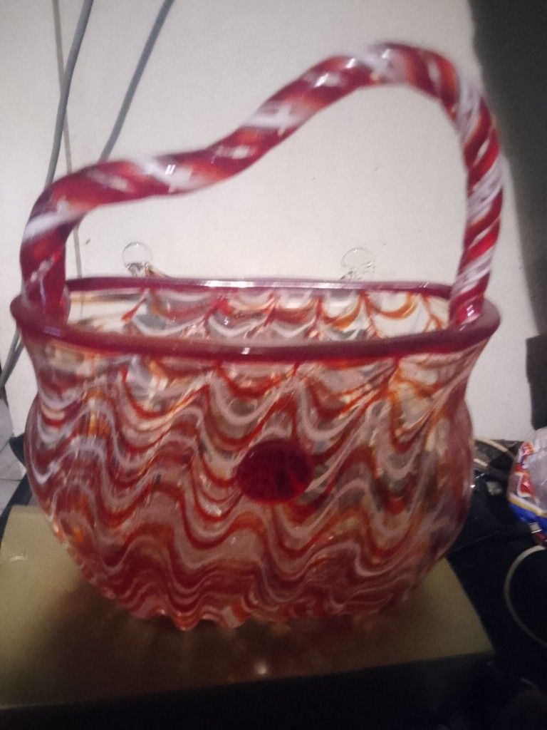 Murano Glass Purse Vase