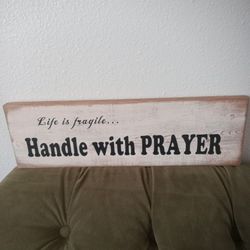 THICK WOODEN SIGN (18"×5 1/2")