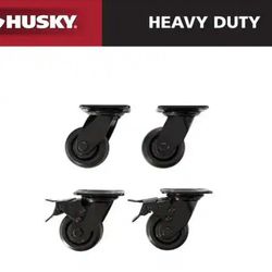Husky 4 in. Caster Kit for Heavy Duty Welded Steel Garage Base Cabinets