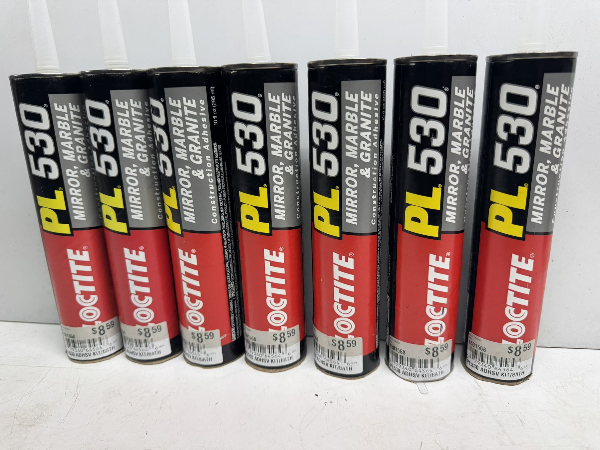 (7) Loctite PL530 Mirror, Marble, Granite Construction Adhesive. $4 Each Must Pick Up