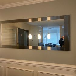 Long silver mirror