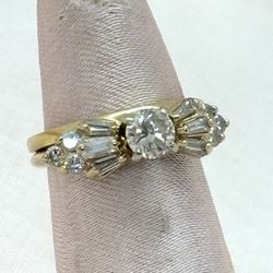 Stunning Vintage 14K Gold and Diamond Engagement Set!