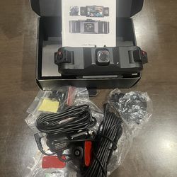 4 Channel 2.5K Dash Cam Front Rear Left Right, 170° Wide Angle Car Dash Camera