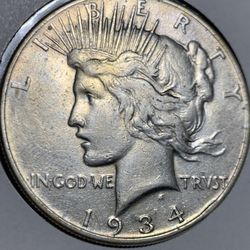 1934 Peace Silver Dollar 