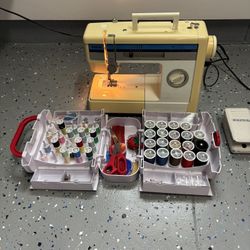 Vintage Brother Sewing Machine With Accessories!