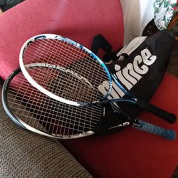  2 Tennis Rackets W/Bag