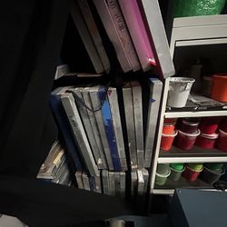 Silk Screen paint and screens lots of them