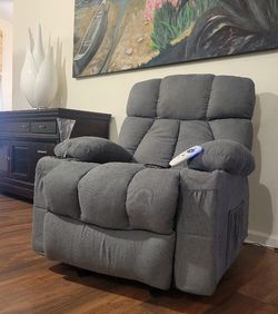 Gray Massage And Rocking Chair 