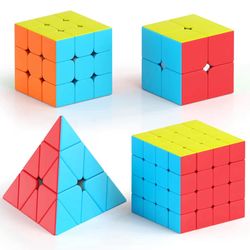 4 Piece Speed Rubix Cube Set