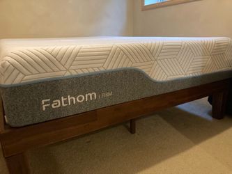 Firm memory foam mattress- full size with wood bed frame