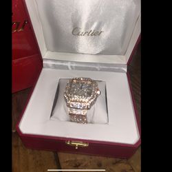 Buss Down Cartier Watch In Gold 