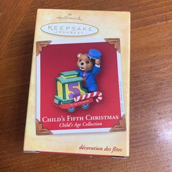 2004 Vintage Hallmark Fifth Christmas Ornament