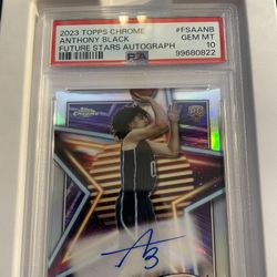 2023 Topps Chrome Anthony Black Auto PSA 10 RC