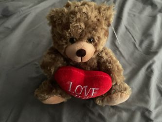 Brown Teddy Bear - "LOVE YOU" / "I Love You" Heart - Valentine's Plush - Plushland - New With Tags