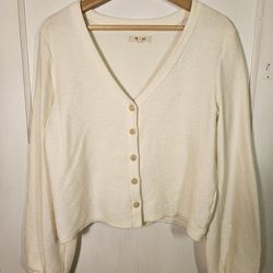 Madewell Button Sweater Cardigan Women's Size Medium 