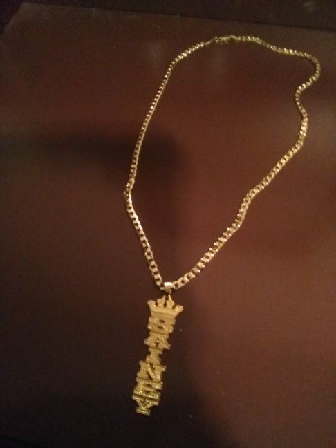 New Mens 14k Gold Name Sainey Necklace