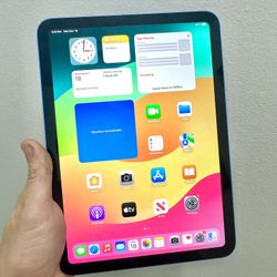 FIRM PRICE - NEW Condition iPad 10th Generation 64gb Blue with Case • 100% Battery Health