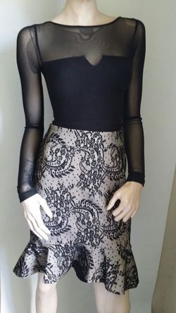 Bebe Skirt Lace Black S Small