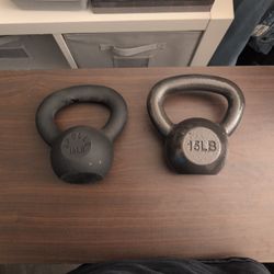 2 - 15 Lbs Kettlebell