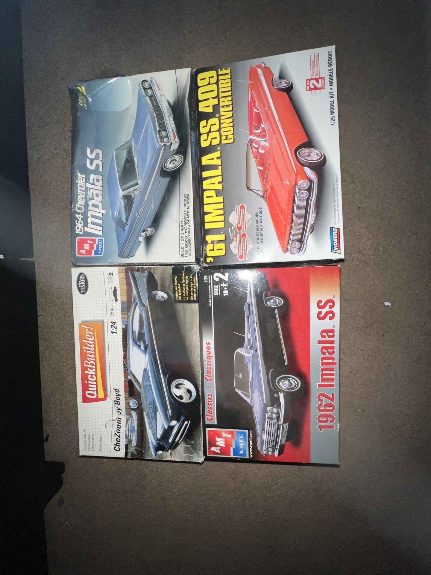 Chevy Impala SS 409 Convertible BOYD model car lot of 4 Unopened packages